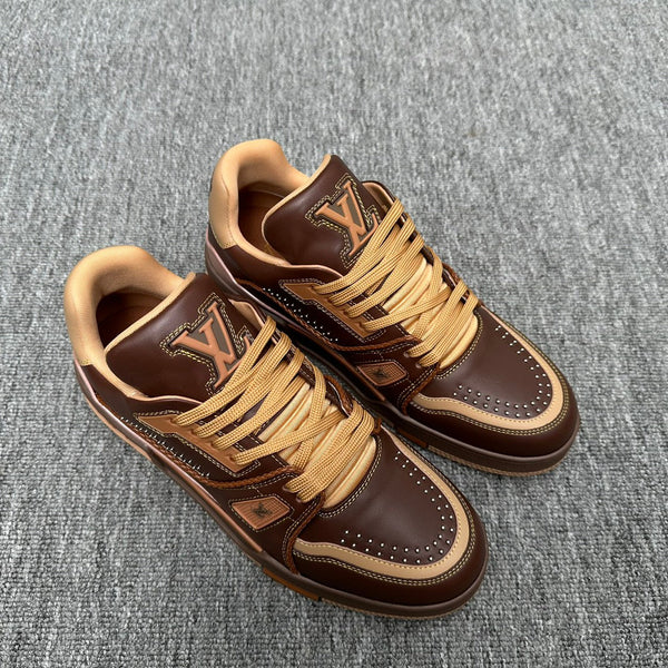 LV TRAINER CHOCOLATE BROWN MONOGRAM CALFSKIN