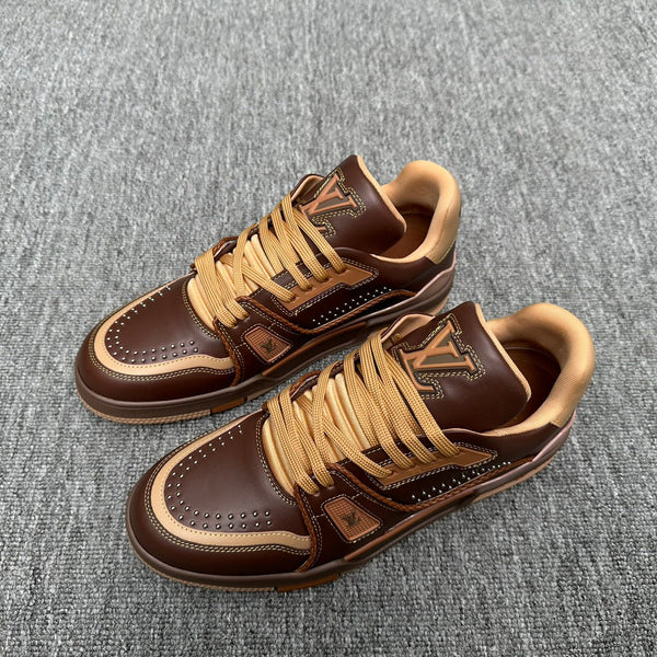 LV TRAINER CHOCOLATE BROWN MONOGRAM CALFSKIN