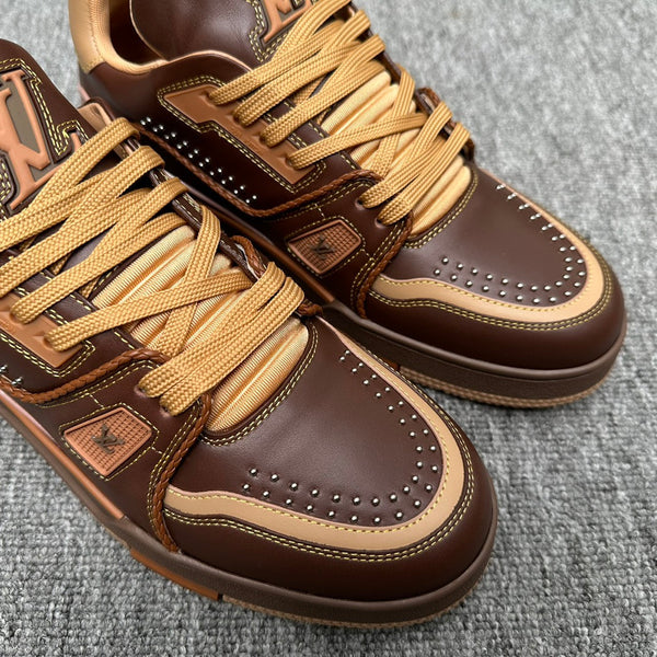 LV TRAINER CHOCOLATE BROWN MONOGRAM CALFSKIN