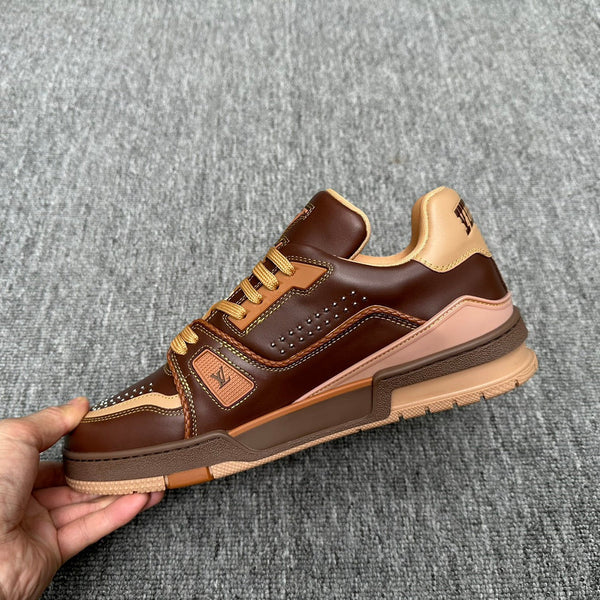 LV TRAINER CHOCOLATE BROWN MONOGRAM CALFSKIN