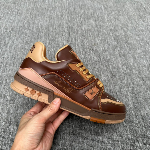 LV TRAINER CHOCOLATE BROWN MONOGRAM CALFSKIN