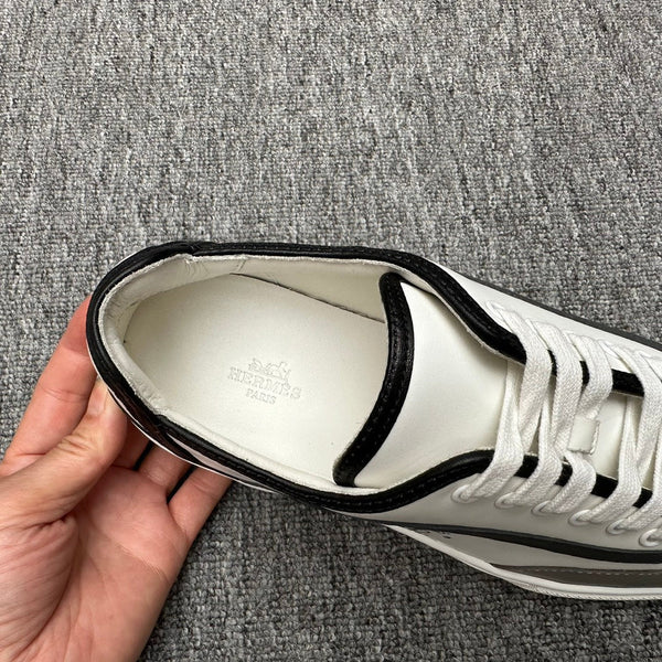 HM Men's Get Sneaker White Grey Calfskin 336084