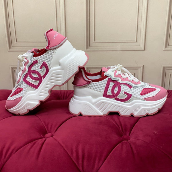 DC 24 Daymaster Sneakers White Pink Cowhide & Demin 167332