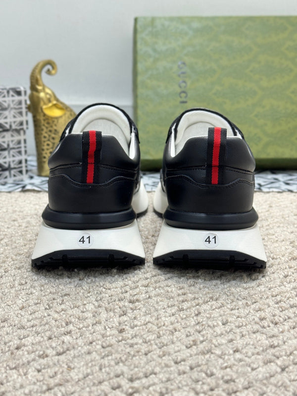 GG Men's Sneaker Black Sheepskin 524703