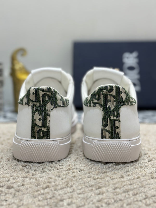 CD LOW TOP BASIC SNEAKER WHITE AND YELLOW CALFSKIN