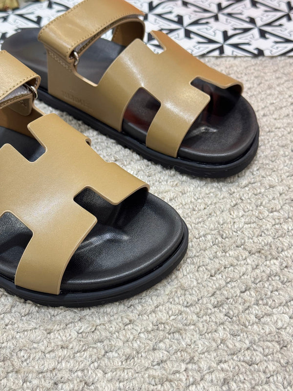 HM Men's Chypre Slide Moss Green Cowhide 542931