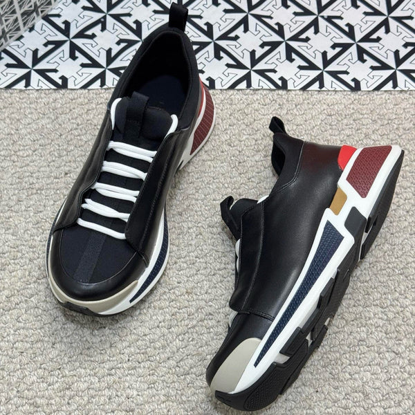 Sneaker da uomo HM Just in pelle di vacchetta e nabuk nera 545939