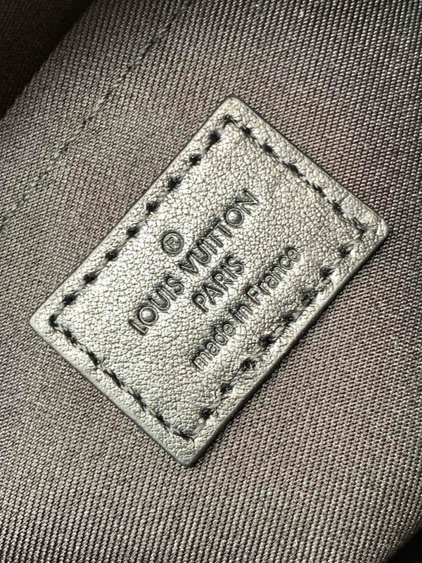 LV M55702 Mini Soft Trunk 18.5 with Matte-Black Chains Black Taurillon Cowhide