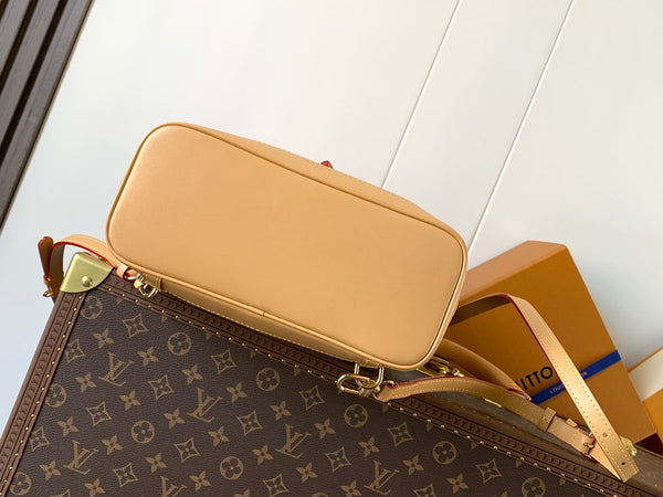 LV Soho MM Backpack 24cm Brown Beige Monogram Canvas & Cowhide