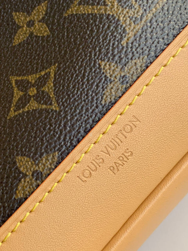 LV Soho MM Backpack 24cm Brown Beige Monogram Canvas & Cowhide