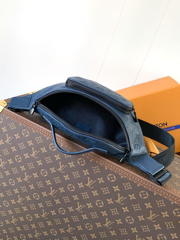 LV M14784 Rush Bumbag Dark Blue Monogram Shadow Calfskin