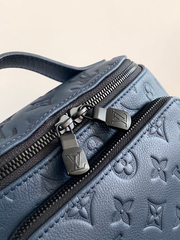 LV M14784 Rush Bumbag Dark Blue Monogram Shadow Calfskin