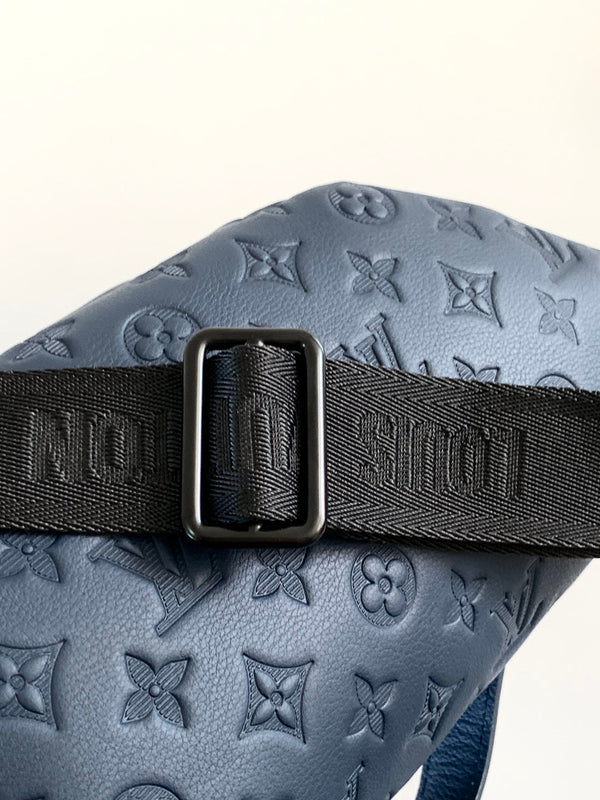 LV M14784 Rush Bumbag Dark Blue Monogram Shadow Calfskin