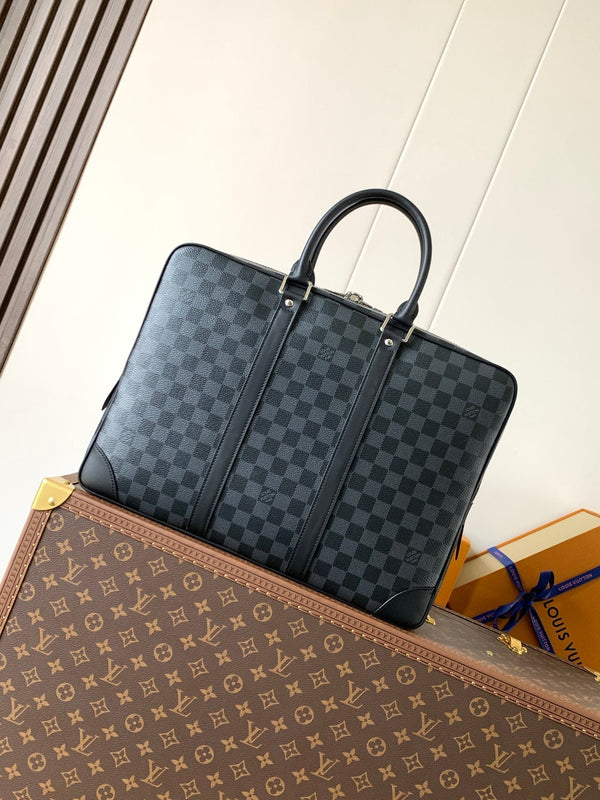 LV Porte-Documents Voyage Tela Damier Graphite nera