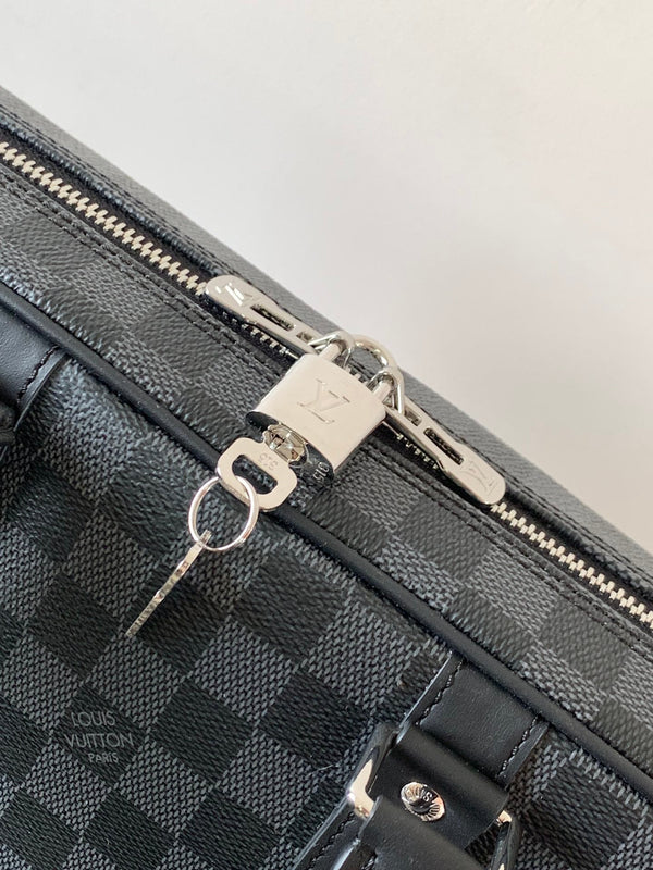 LV Porte-Documents Voyage Tela Damier Graphite nera