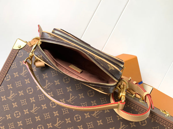 LV Nil Crossbody Bag 27.5cm Brown Monogram Reverse & Damier Canvas