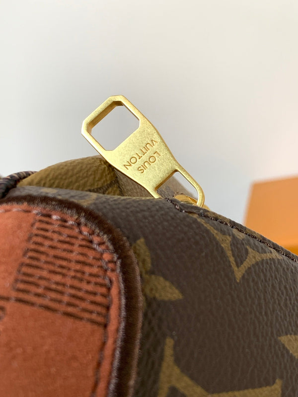 LV Rush Bumbag Brown Boro Monogram Landscape canvas & Cowhide