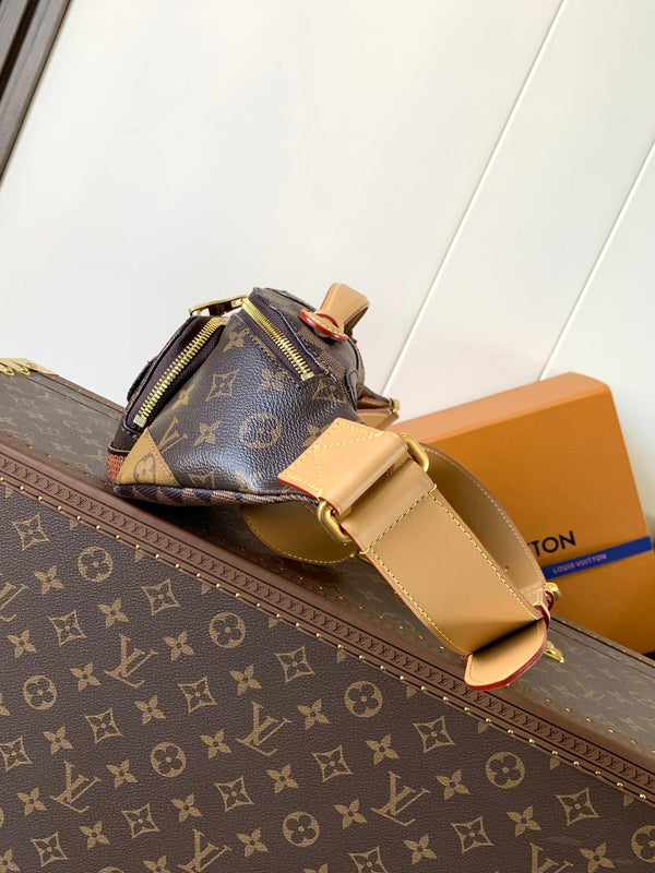 LV Rush Bumbag Brown Boro Monogram Landscape canvas & Cowhide