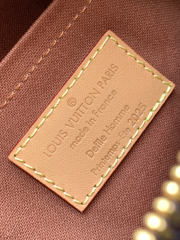 LV Keepall Bandoulière 25 Brown Boro Monogram Landscape canvas & Cowhide