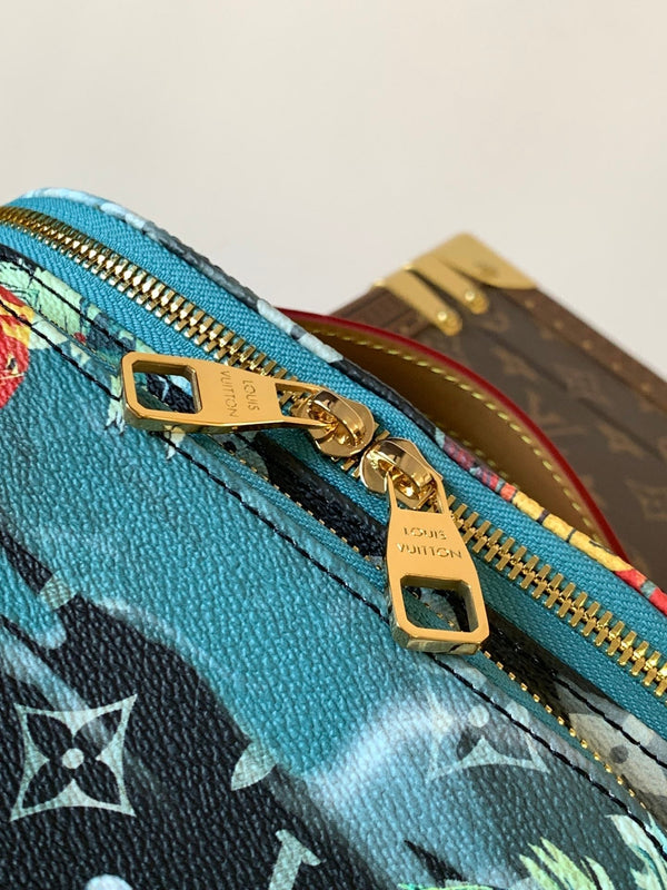 LV M24992 Surfin' Rush Bumbag Navy Blue Monogram Canvas & Calfskin GHW