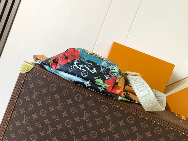 LV M24992 Surfin' Rush Bumbag Navy Blue Monogram Canvas & Calfskin GHW