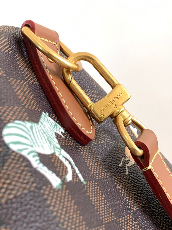 LV Keepall Bandoulière 50 Marrone Tela Monogramma Stampata Animalier