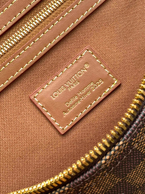 LV Keepall Bandoulière 50 Marrone Tela Monogramma Stampata Animalier