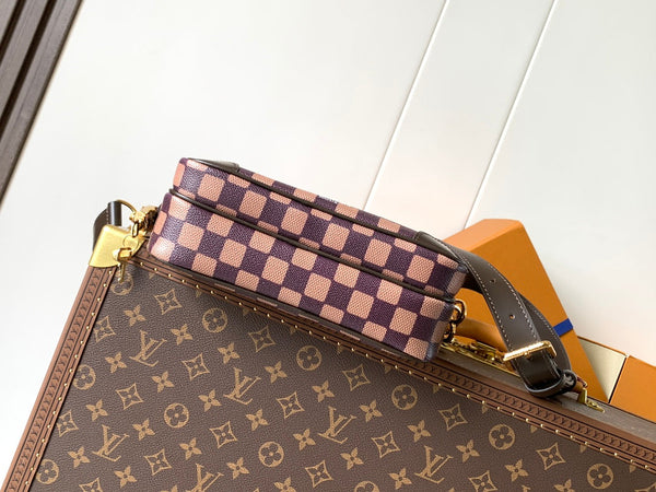 LV N40797 Nil Messenger Bag 25cm Damier Canvas & Leather Trim GHW