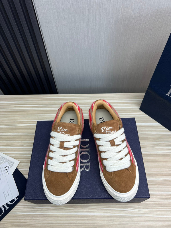 CD B33 SNEAKER BROWN SUEDE AND FABRIC