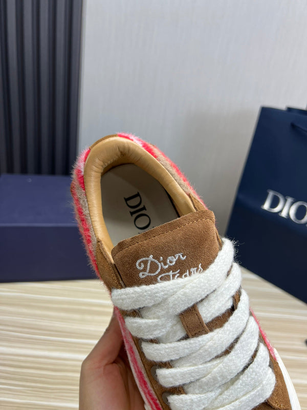 CD B33 SNEAKER BROWN SUEDE AND FABRIC