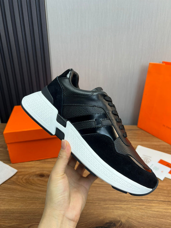 HM Men's Sneaker Black Cowhide Suede 936364