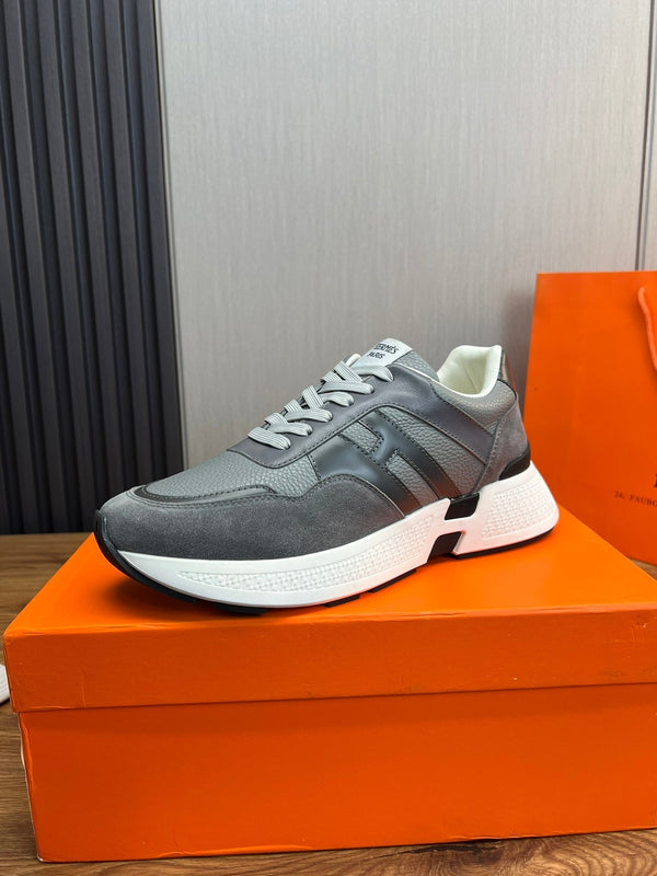 HM Men's Sneaker Grey Cowhide Suede 936369