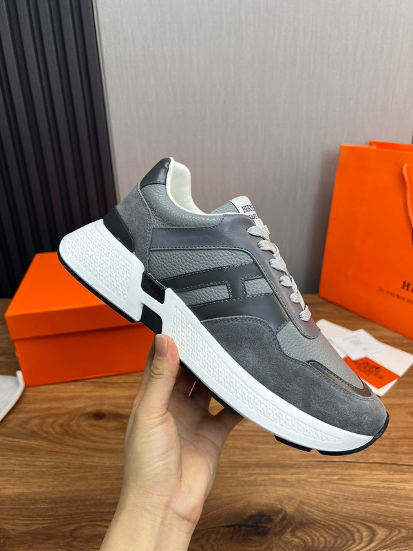 HM Men's Sneaker Grey Cowhide Suede 936369