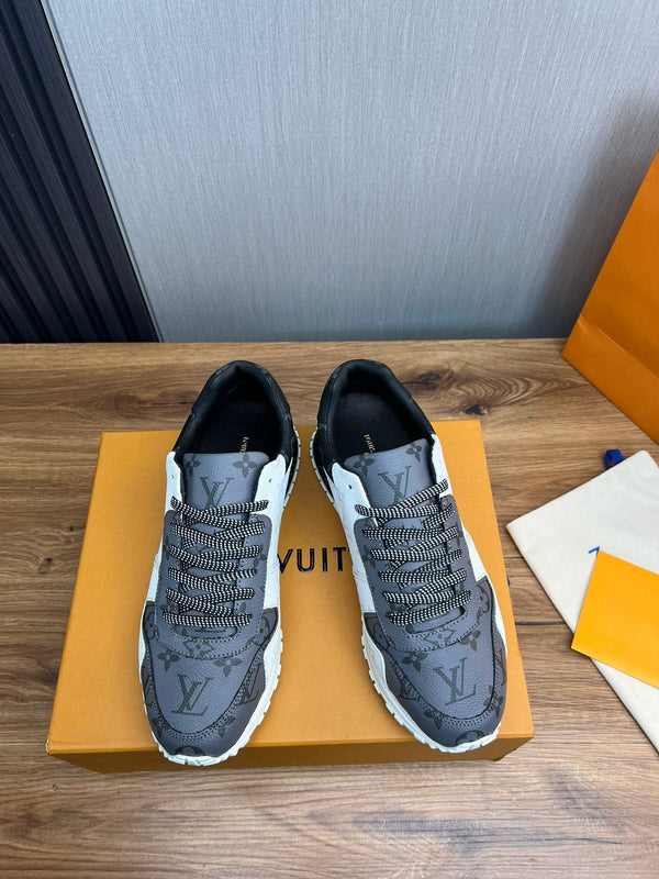 LV SNEAKER BLACK MIX WHITE AND GREY MONOGRAM CALFSKIN