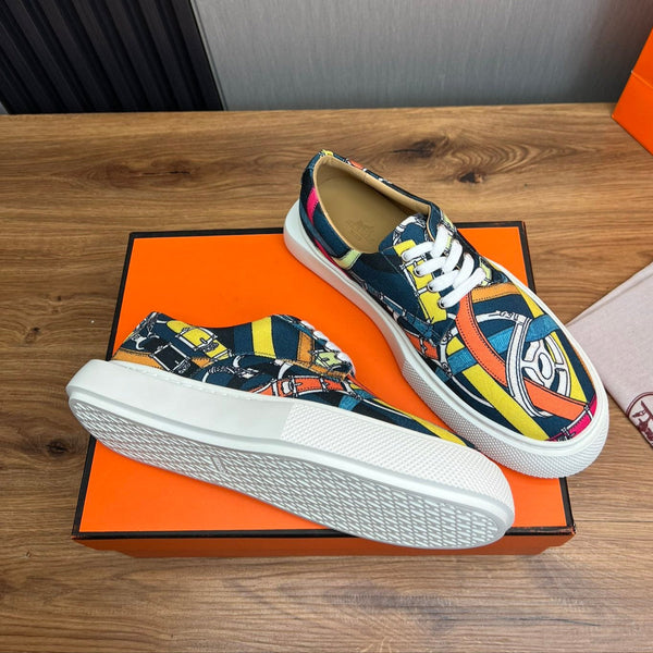Scarpe Derby da uomo HM in pelle di vacchetta multicolore 445556