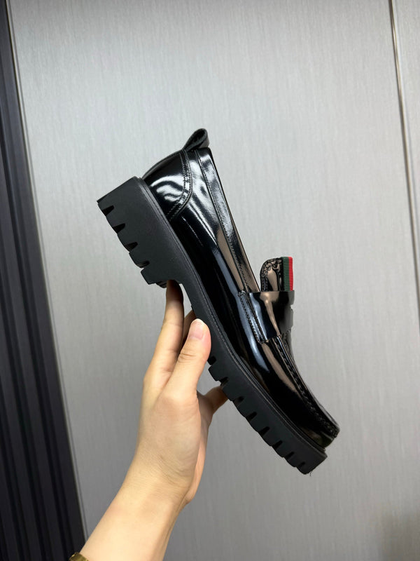 GG Men's Web Loafer Black Patent Leather 724592
