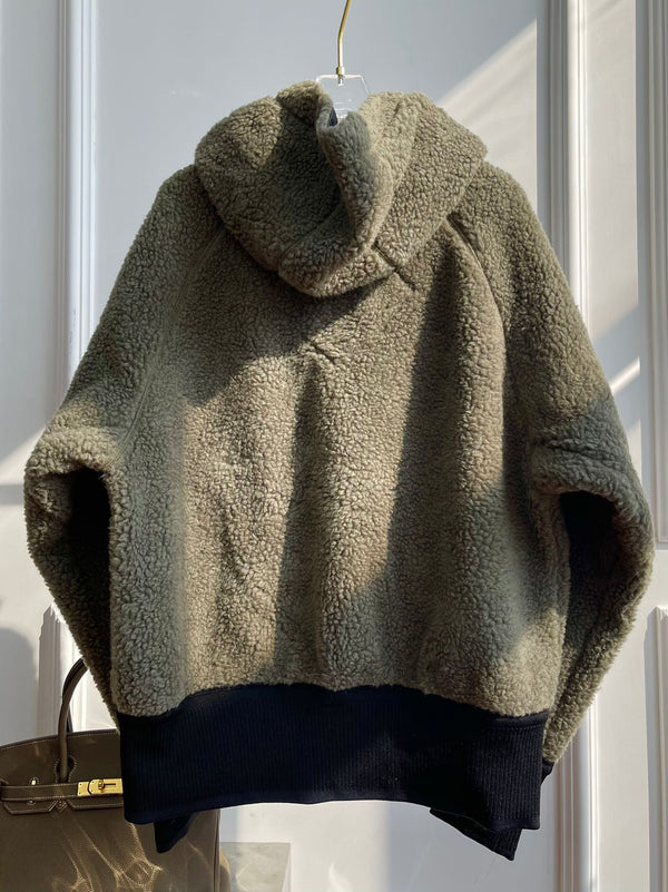 C. Goose Hoodie Moss Green Lambswool 0011