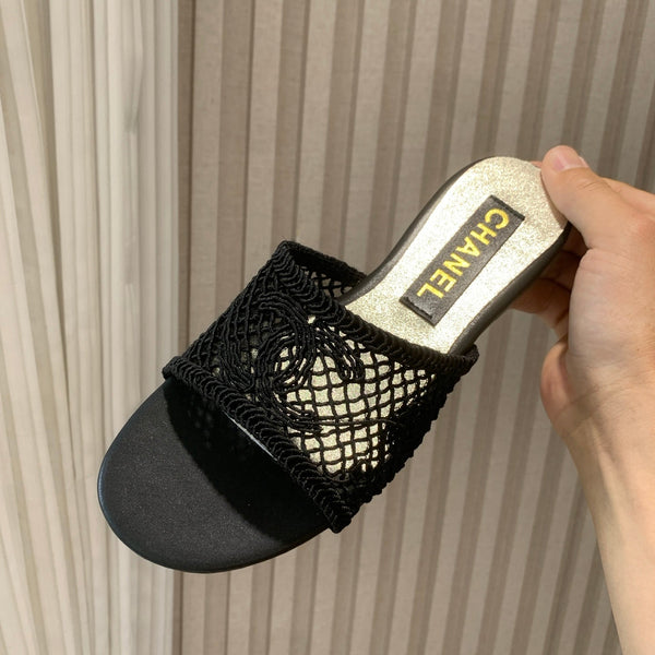 CC 25 Slippers Black Special Woven 307027