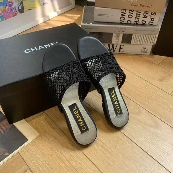 CC 25 Slippers Black Special Woven 307027