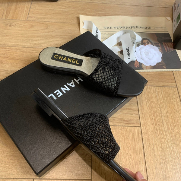 CC 25 Slippers Black Special Woven 307027