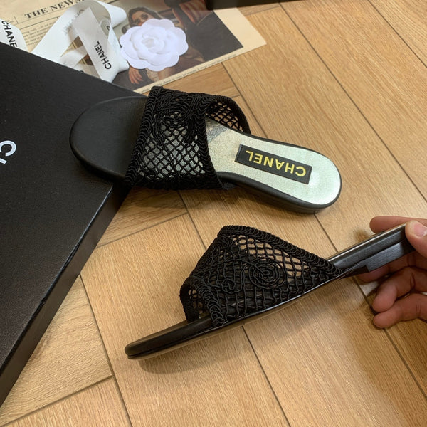 CC 25 Slippers Black Special Woven 307027