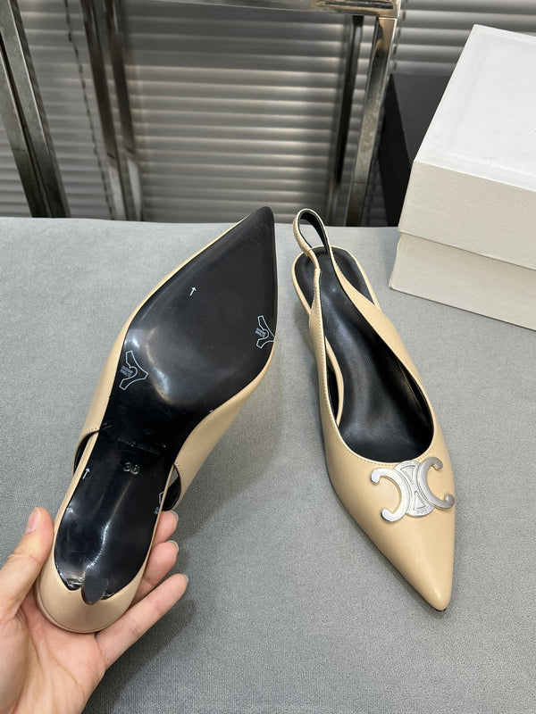 alma triomphe 50 slingback cream patent calfskin