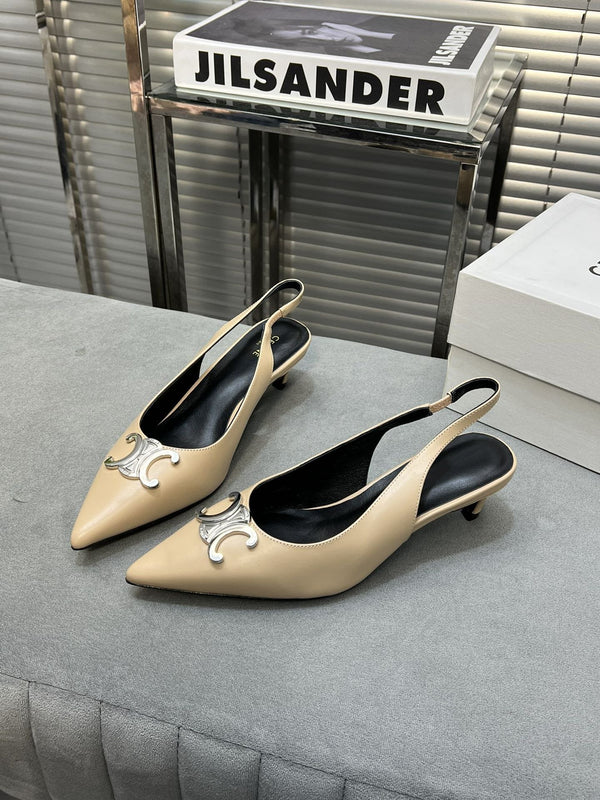 alma triomphe 50 slingback cream patent calfskin