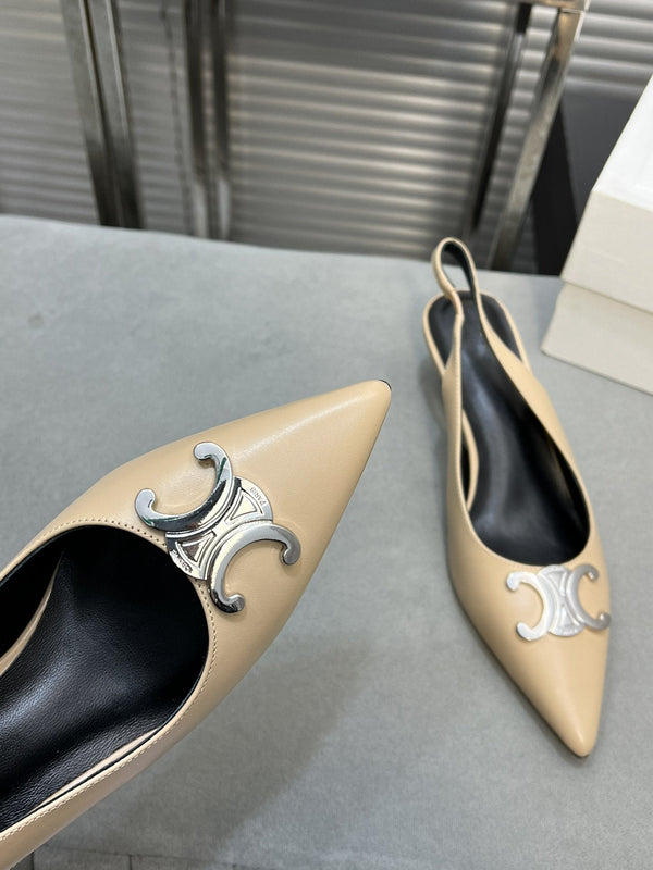 alma triomphe 50 slingback cream patent calfskin
