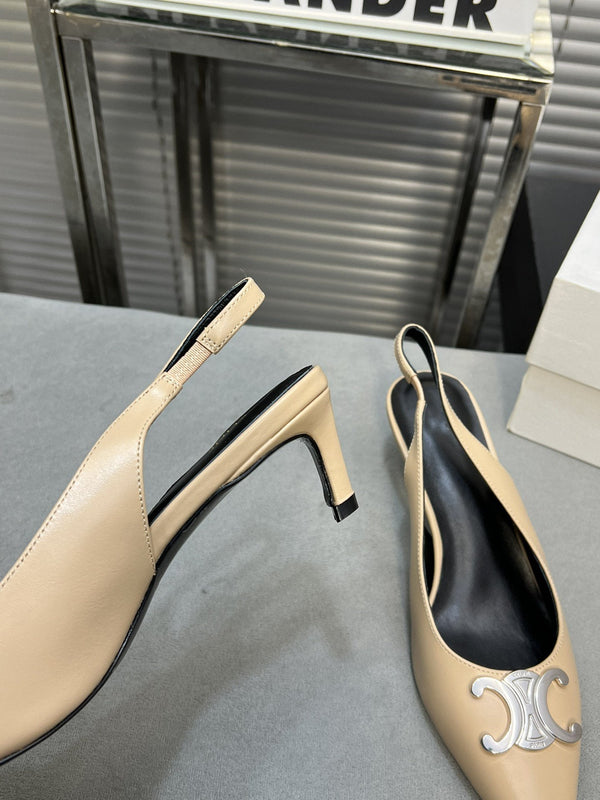 alma triomphe 50 slingback cream patent calfskin