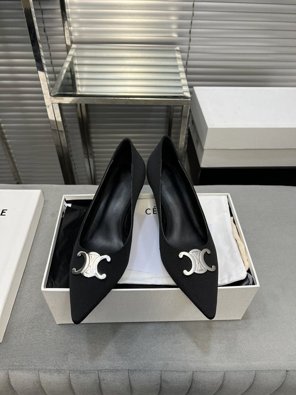 cl pumps 50 black grosgrain