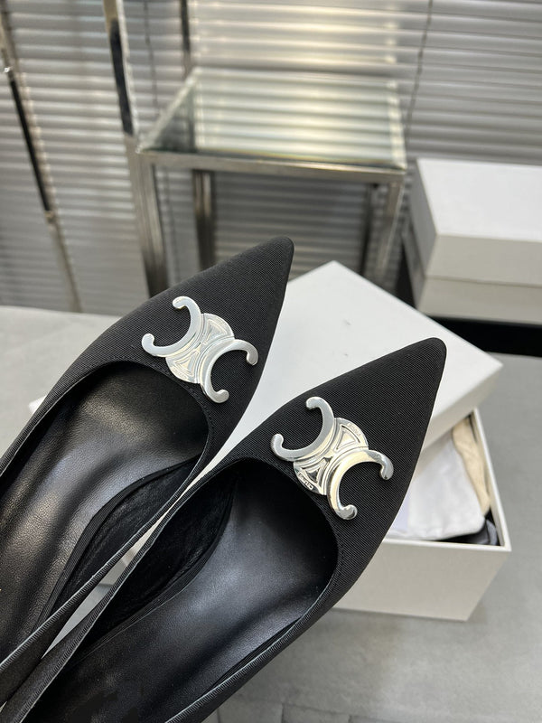 cl pumps 50 black grosgrain