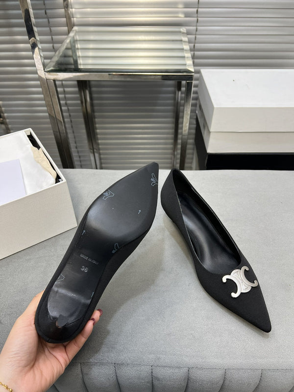 cl pumps 50 black grosgrain