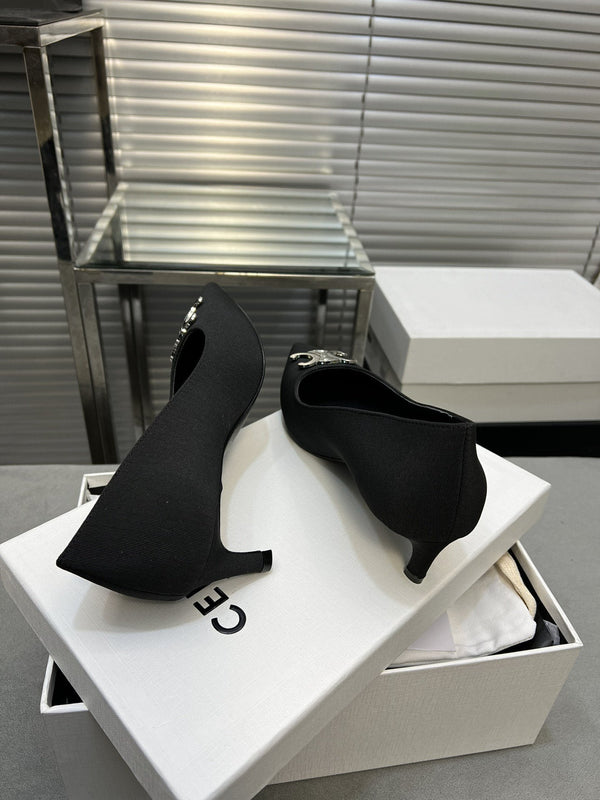 cl pumps 50 black grosgrain