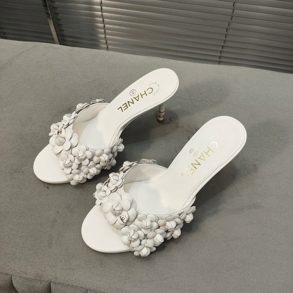 sandalo mulo 80 vitello bianco fiore